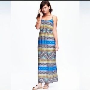 Old navy geometric aztec tribal boho maxi dress